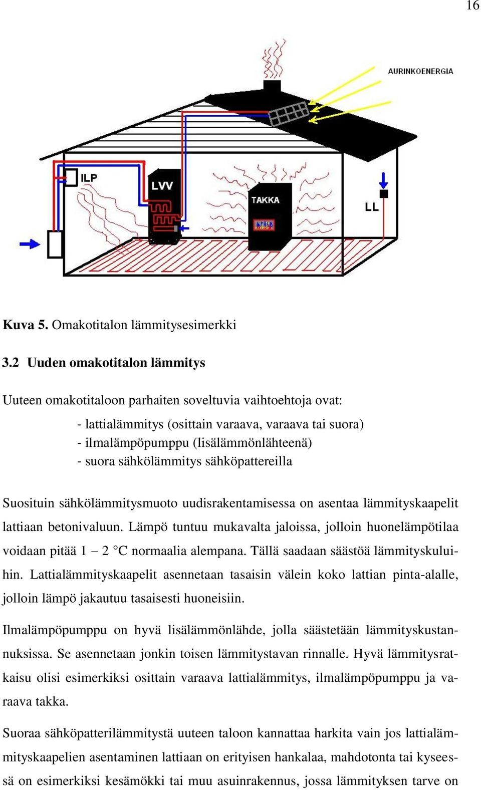 sähkölämmitys sähköpattereilla Suosituin sähkölämmitysmuoto uudisrakentamisessa on asentaa lämmityskaapelit lattiaan betonivaluun.