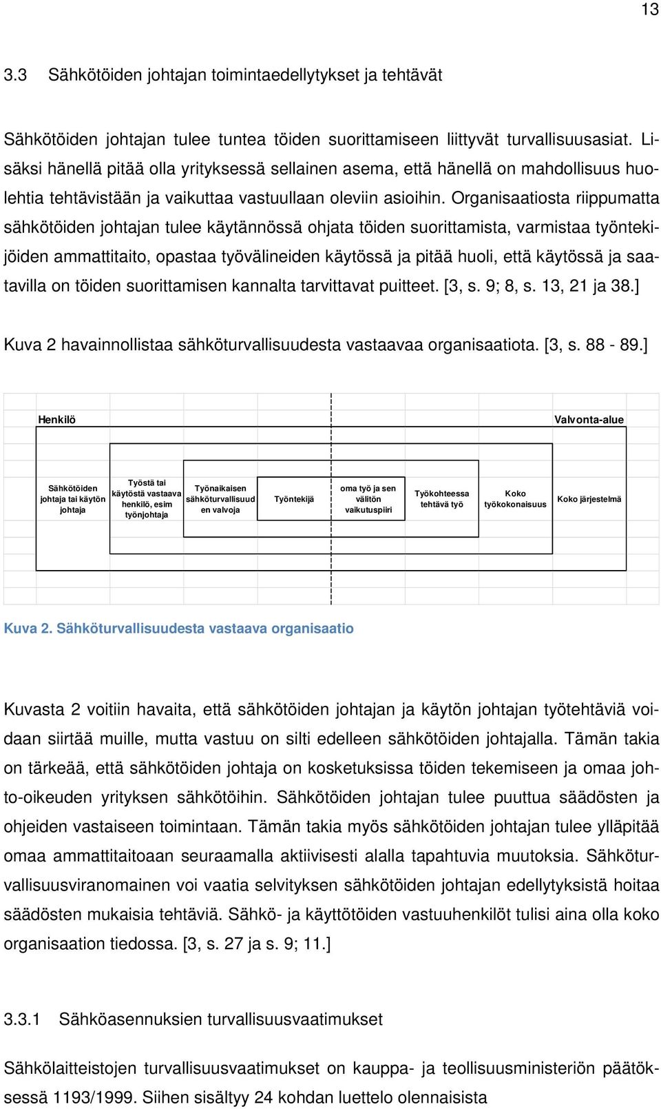 Organisaatiosta riippumatta sähkötöiden johtajan tulee käytännössä ohjata töiden suorittamista, varmistaa työntekijöiden ammattitaito, opastaa työvälineiden käytössä ja pitää huoli, että käytössä ja