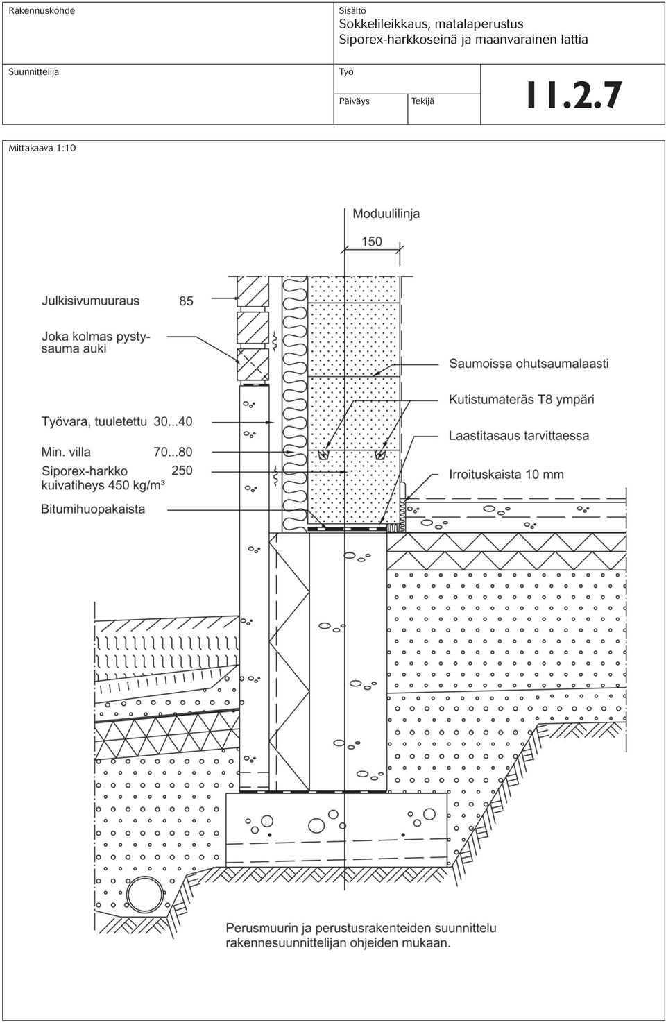 Siporex-harkkoseinä