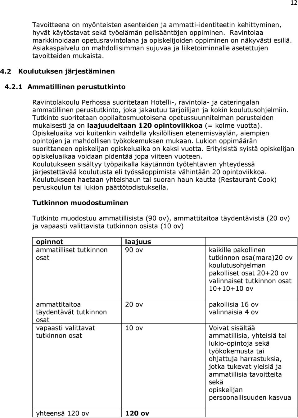 Koulutuksen järjestäminen 4.2.