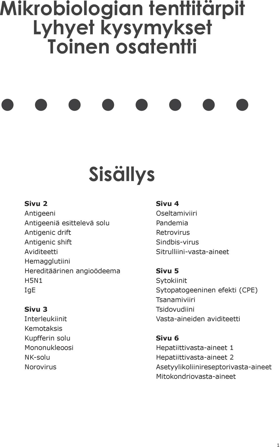 Norovirus Sivu 4 Oseltamiviiri Pandemia Retrovirus Sindbis-virus Sitrulliini-vasta-aineet Sivu 5 Sytokiinit Sytopatogeeninen efekti (CPE)