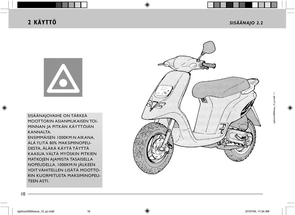 Piaggio Typhoon 50 Omistajan käsikirja - PDF Ilmainen lataus