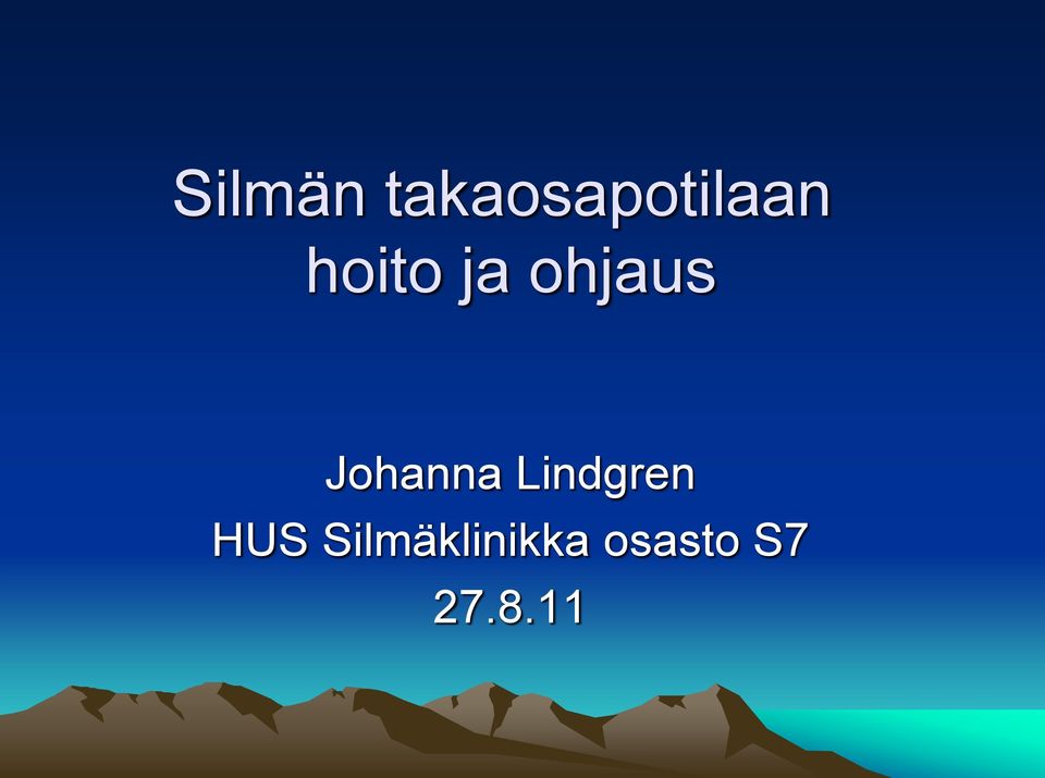 Johanna Lindgren HUS