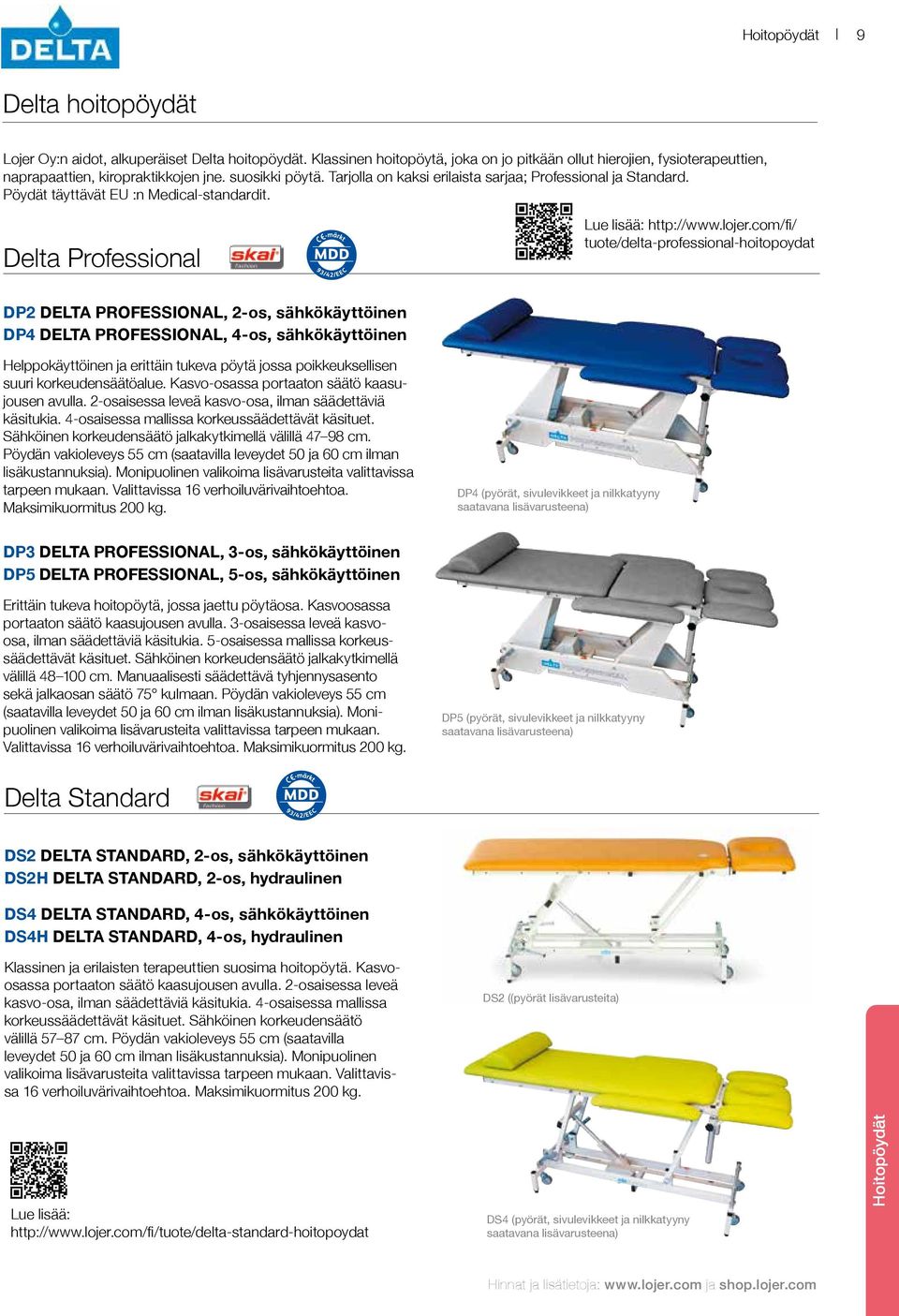com/fi/ tuote/delta-professional-hoitopoydat DP2 DELTA PROFESSIONAL, 2-os, sähkökäyttöinen DP4 DELTA PROFESSIONAL, 4-os, sähkökäyttöinen Helppokäyttöinen ja erittäin tukeva pöytä jossa