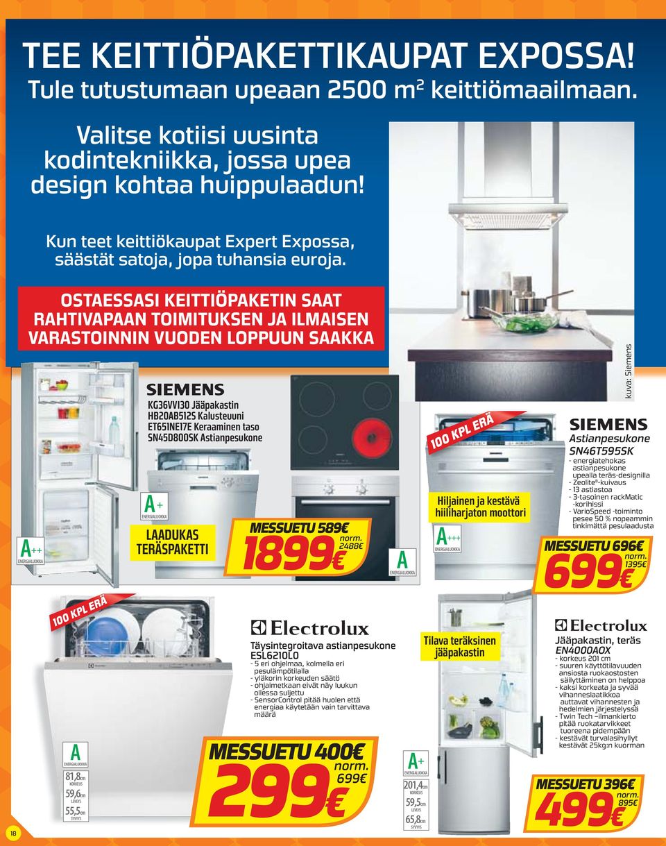 OSTESSSI KEITTIÖPKETIN ST RHTIVPN TOIMITUKSEN J ILMISEN VRSTOINNIN VUODEN LOPPUUN SKK KG36VVI30 Jääpakastin HB20B512S Kalusteuuni ET651NE17E Keraaminen taso SN45D800SK stianpesukone LDUKS MESSUETU