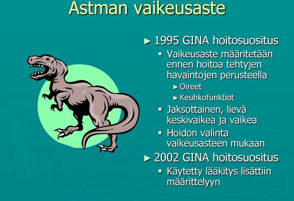 Jaksottainen, lievä keskivaikea ja vaikea Hoidon valinta