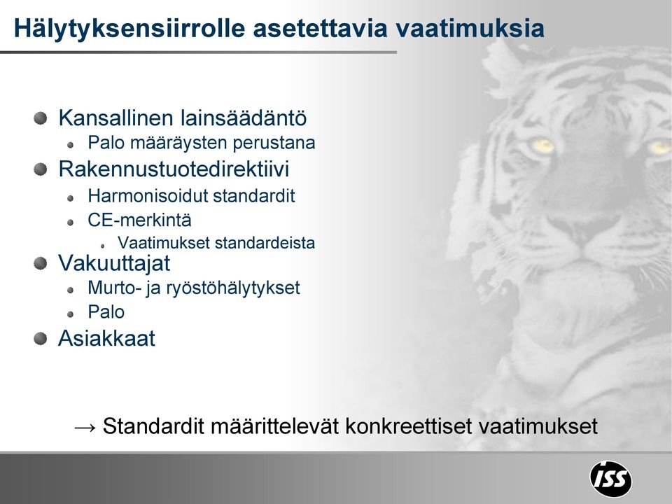 standardit CE-merkintä Vaatimukset standardeista Vakuuttajat Murto- ja