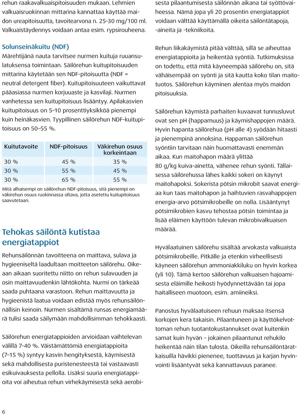 Nämä jopa yli 20 prosentin energiatappiot voidaan välttää käyttämällä oikeita säilöntätapoja, -aineita ja -tekniikoita.