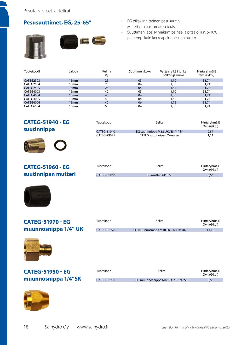 15mm 25 05 1,55 31,74 CATEG4003 15mm 40 03 1,10 31,74 CATEG4004 15mm 40 04 1,30 31,74 CATEG4005 15mm 40 05 1,55 31,74 CATEG4006 15mm 40 06 1,72 31,74 CATEG6504 15mm 65 04 1,30 31,74 CATEG-51940 - EG