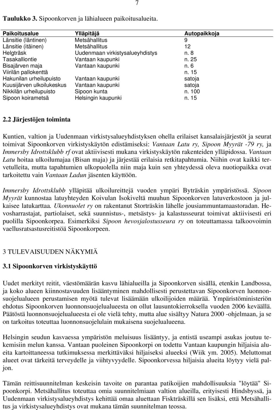 25 Bisajärven maja Vantaan kaupunki n. 6 Viirilän pallokenttä n.