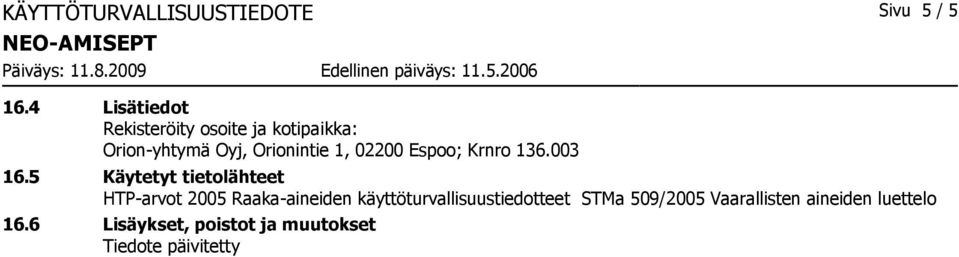 02200 Espoo; Krnro 136.003 16.