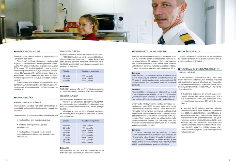 Vuotta 2004 aikaisemmat palkat korjataan ensin vuoden 2004 tasoon TEL-puoliväli-indeksillä, jossa hintatason muutoksen painokerroin on 0,5 ja ansiotason painokerroin on 0,5.