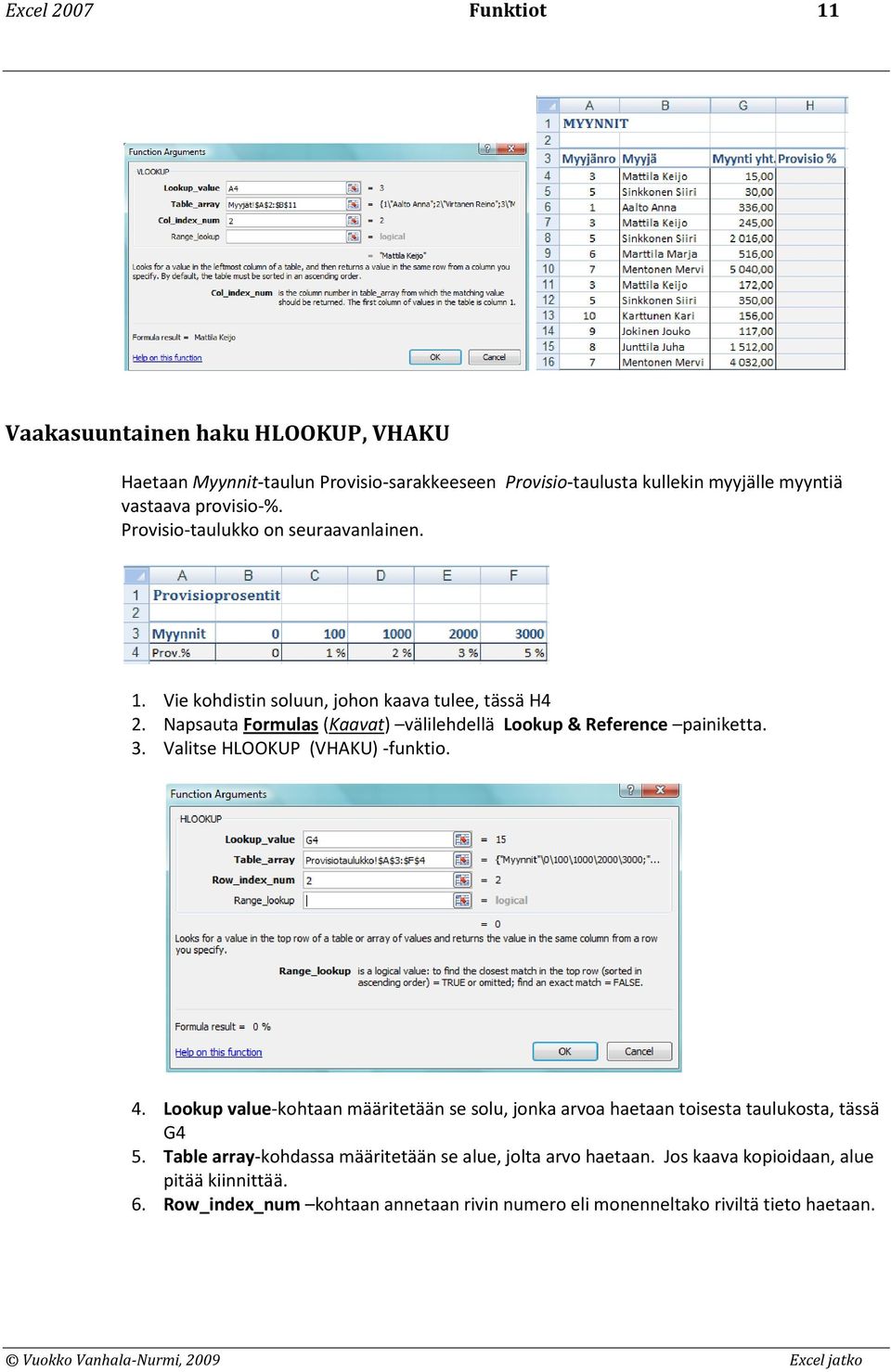 Napsauta Formulas (Kaavat) välilehdellä Lookup & Reference painiketta. 3. Valitse HLOOKUP (VHAKU) -funktio. 4.