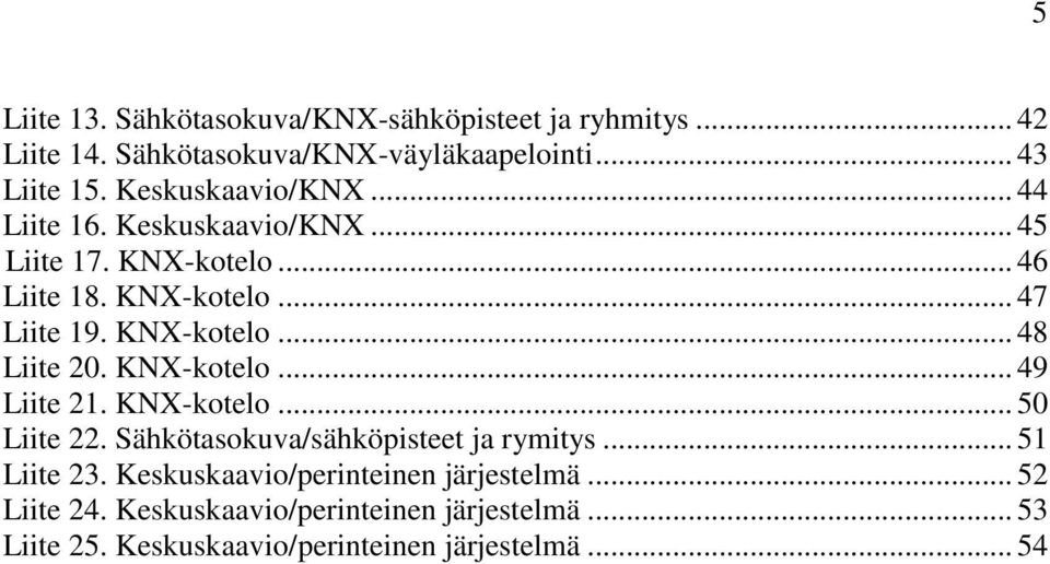 KNX-kotelo... 49 Liite 21. KNX-kotelo... 50 Liite 22. Sähkötasokuva/sähköpisteet ja rymitys... 51 Liite 23.