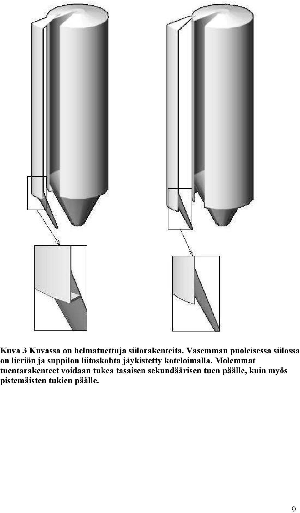 liitoskohta jäykistetty koteloimalla.