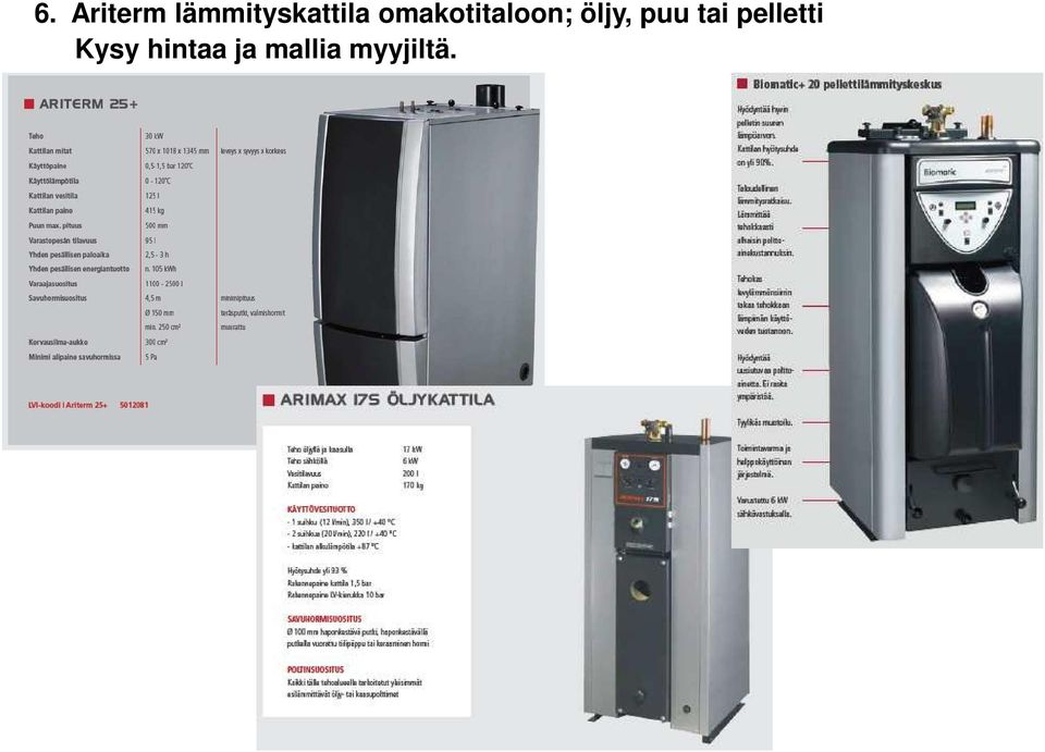 omakotitaloon; öljy,