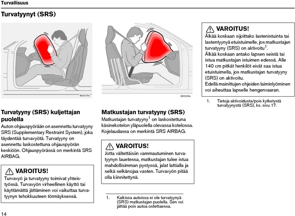 Edellä mainittujen ohjeiden laiminlyöminen voi aiheuttaa lapselle hengenvaaran.