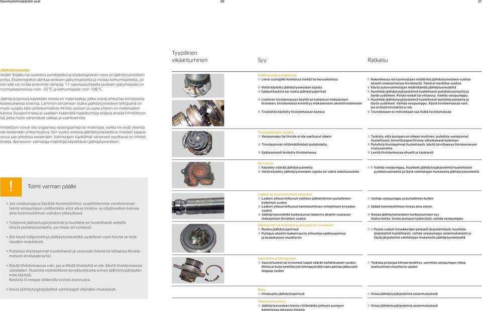 1:1 sekoitussuhteella seoksen jäätymispiste on normaalipaineessa noin 35 C ja kiehumispiste noin 108 C.