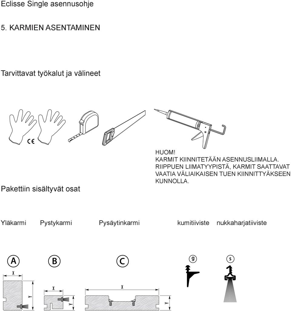 RIIPPUEN LIIMATYYPISTÄ, KARMIT SAATTAVAT VAATIA VÄLIAIKAISEN TUEN