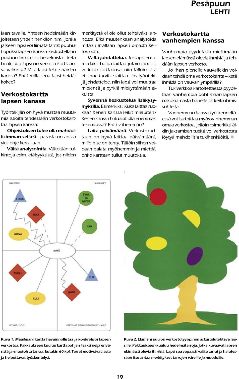 verkostokarttaansa valinnut? Mitä lapsi tekee näiden kanssa? Entä millaisena lapsi heidät kokee?