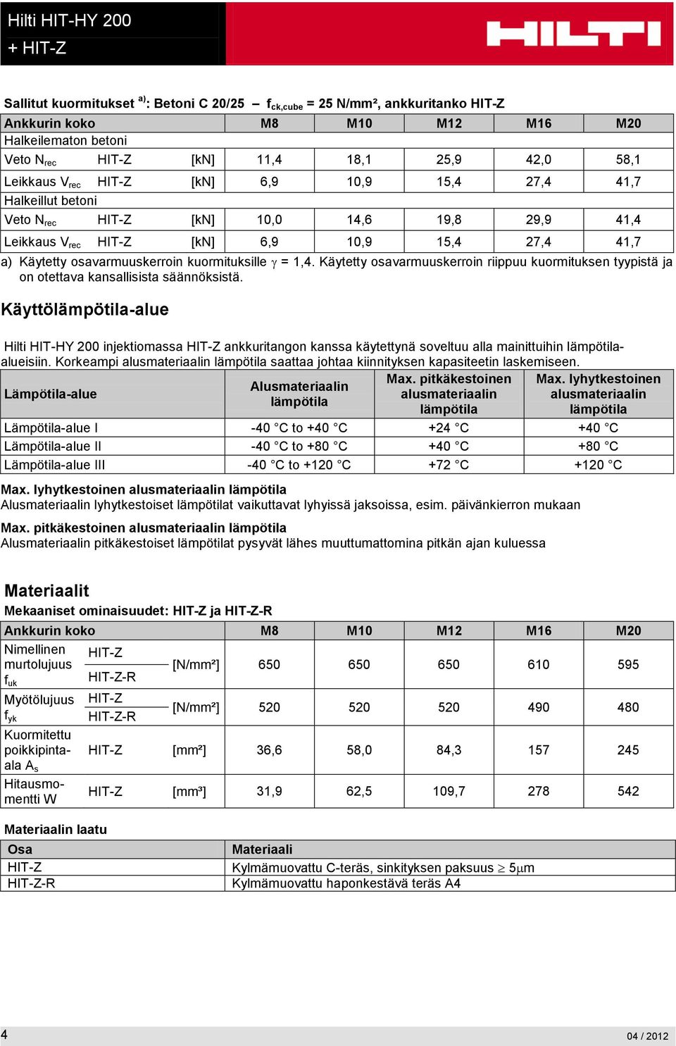 Käytetty osavarmuuskerroin riippuu kuormituksen tyypistä ja on otettava kansallisista säännöksistä.