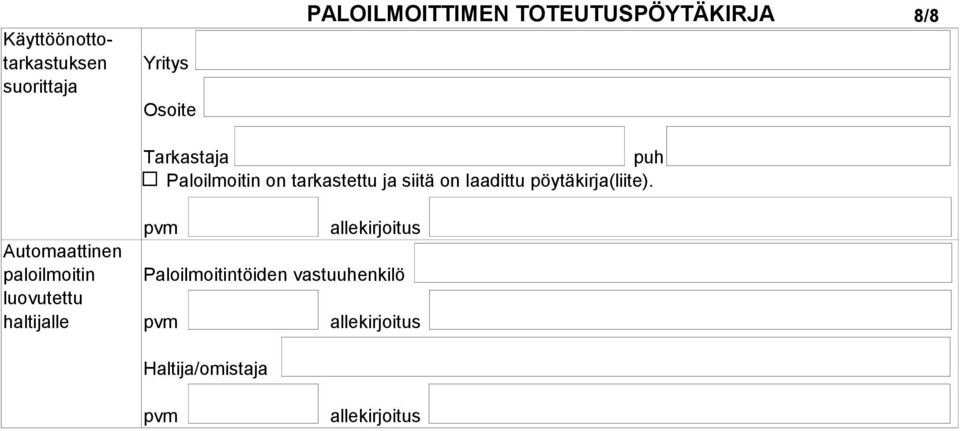 on laadittu pöytäkirja(liite).