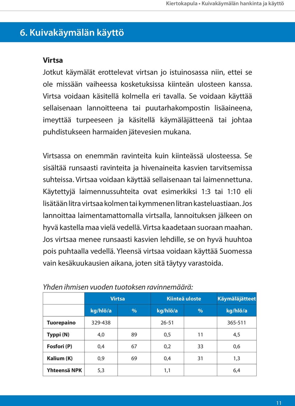 Virtsa voidaan käsitellä kolmella eri tavalla.