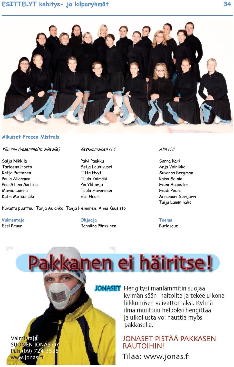 Sainio Piia-Stiina Mattila Pia Yliharju Heini Augustin Mariia Lammi Tuula Haverinen Heidi Peura Katri Metsämäki Elsi Hilari Annamari Sovijärvi