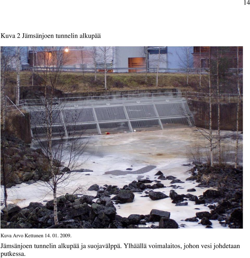 Jämsänjoen tunnelin alkupää ja