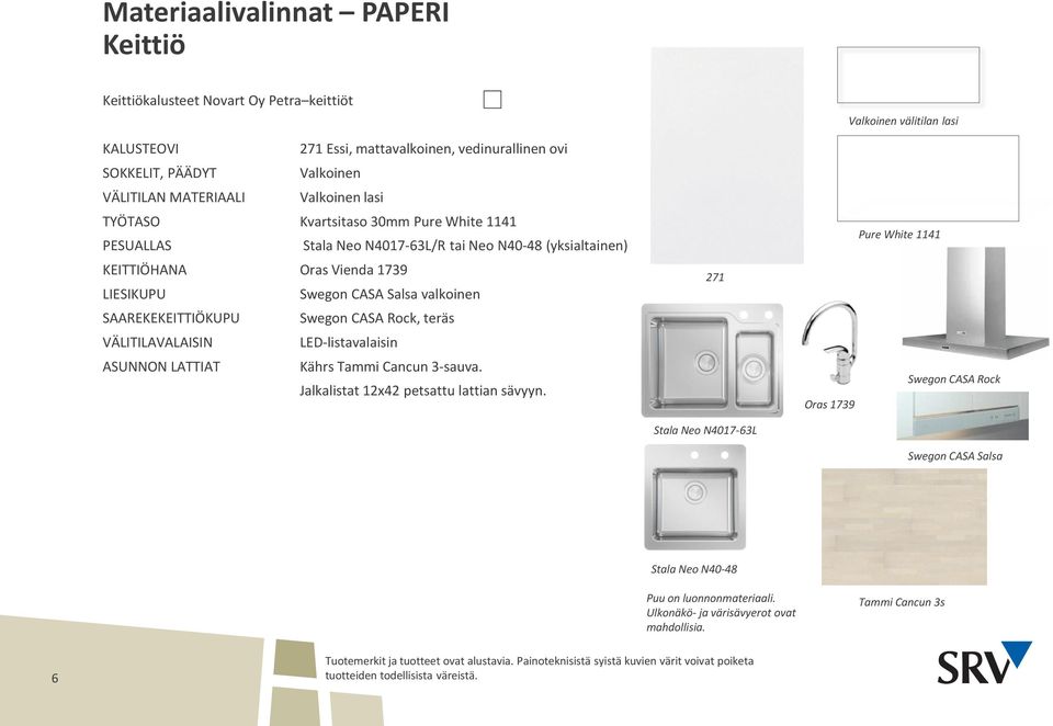 SAAREKEKEITTIÖKUPU Swegon CASA Rock, teräs VÄLITILAVALAISIN LED-listavalaisin ASUNNON LATTIAT Kährs Tammi Cancun 3-sauva. Jalkalistat 12x42 petsattu lattian sävyyn.