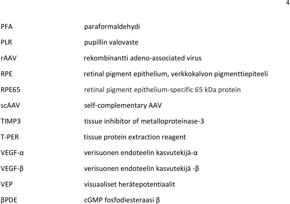 self-complementary AAV tissue inhibitor of metalloproteinase-3 tissue protein extraction reagent verisuonen endoteelin