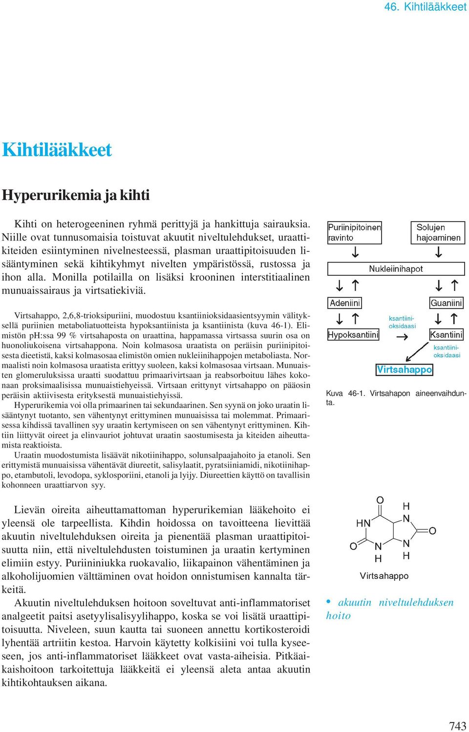 ihon alla. Monilla potilailla on lisäksi krooninen interstitiaalinen munuaissairaus ja virtsatiekiviä.