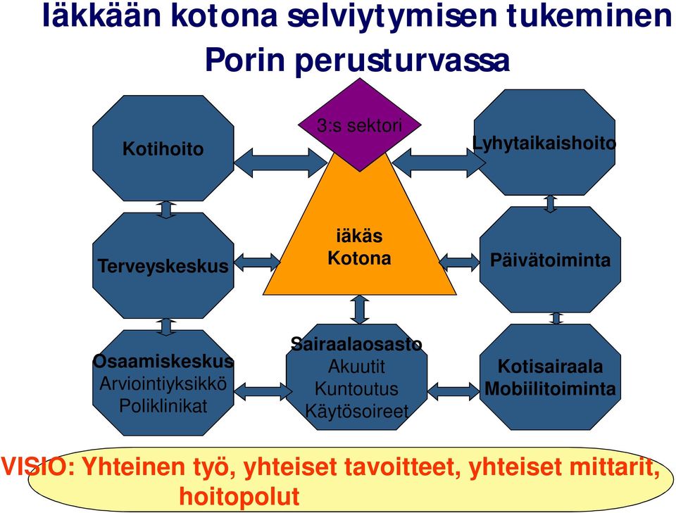 Arviointiyksikkö Poliklinikat Sairaalaosasto Akuutit Kuntoutus Käytösoireet