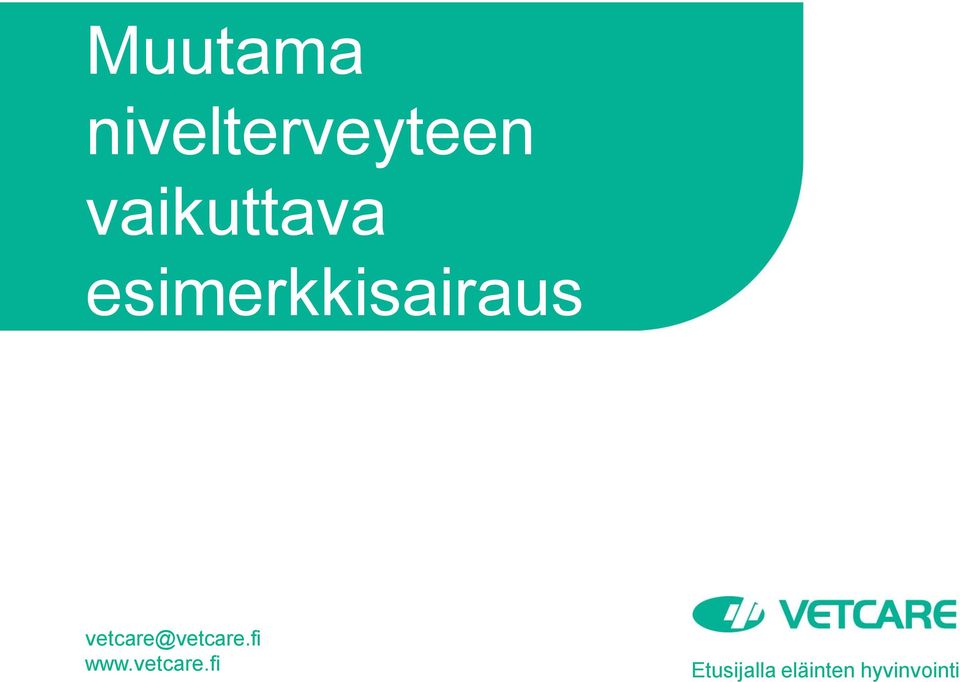 vetcare@vetcare.fi www.