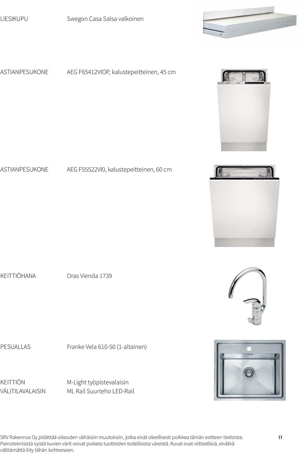 Vela 610-50 (1-altainen) KEITTIÖN VÄLITILAVALAISIN M-Light työpistevalaisin ML Rail Suurteho LED-Rail