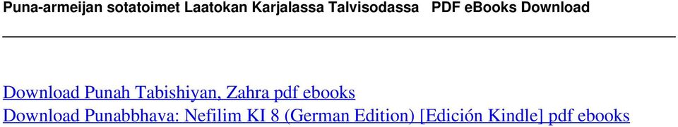 Talvisodassa PDF ebooks Download Download Punah