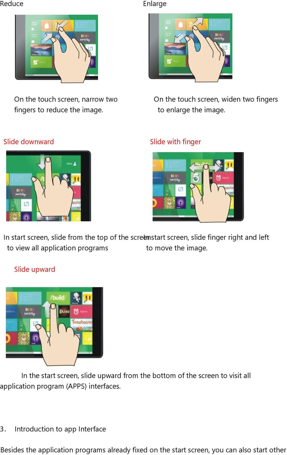 application programs to move the image.