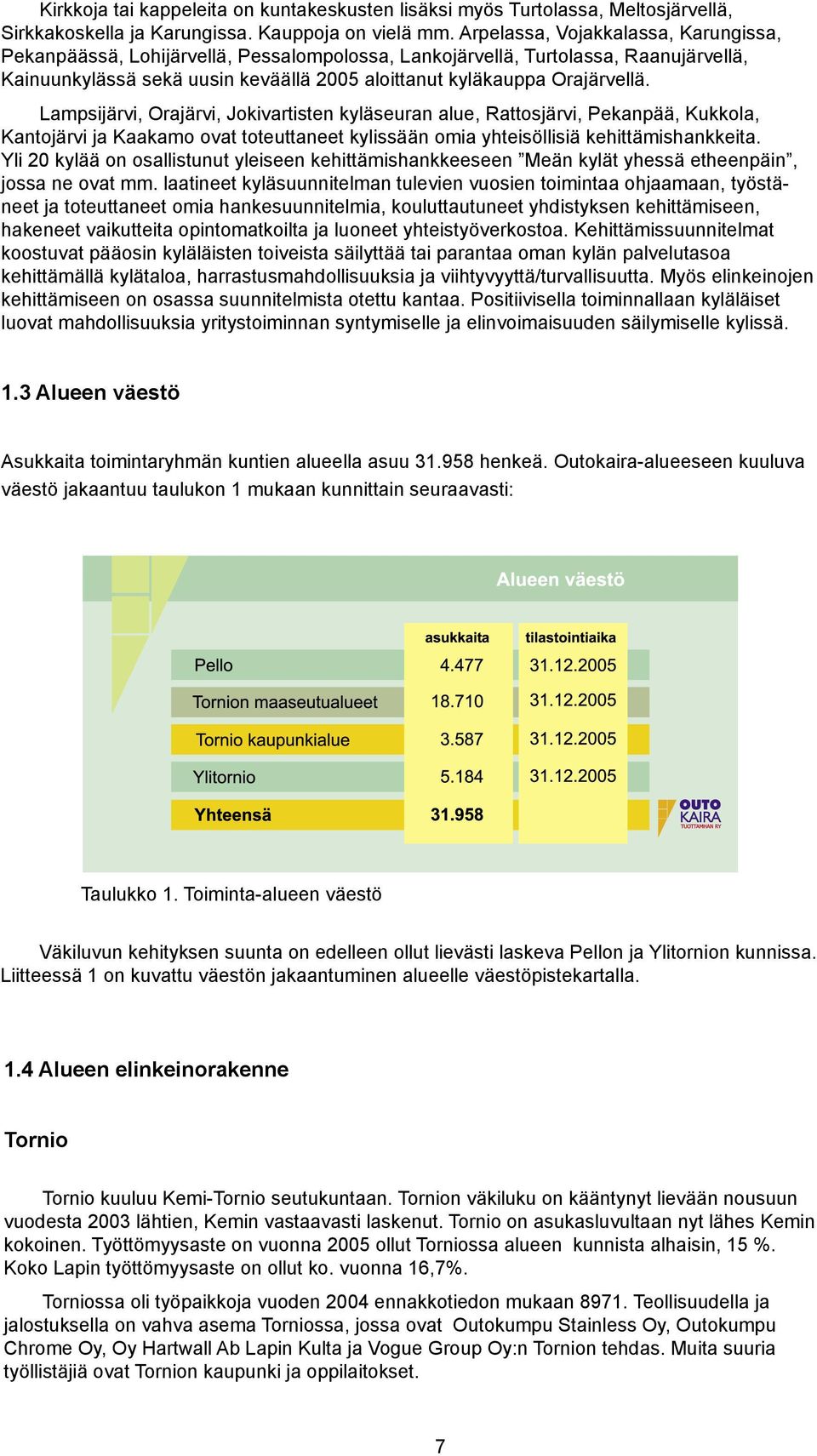 Lampsijärvi, Orajärvi, Jkivartisten kyläseuran alue, Rattsjärvi, Pekanpää, Kukkla, Kantjärvi ja Kaakam vat tteuttaneet kylissään mia yhteisöllisiä kehittämishankkeita.