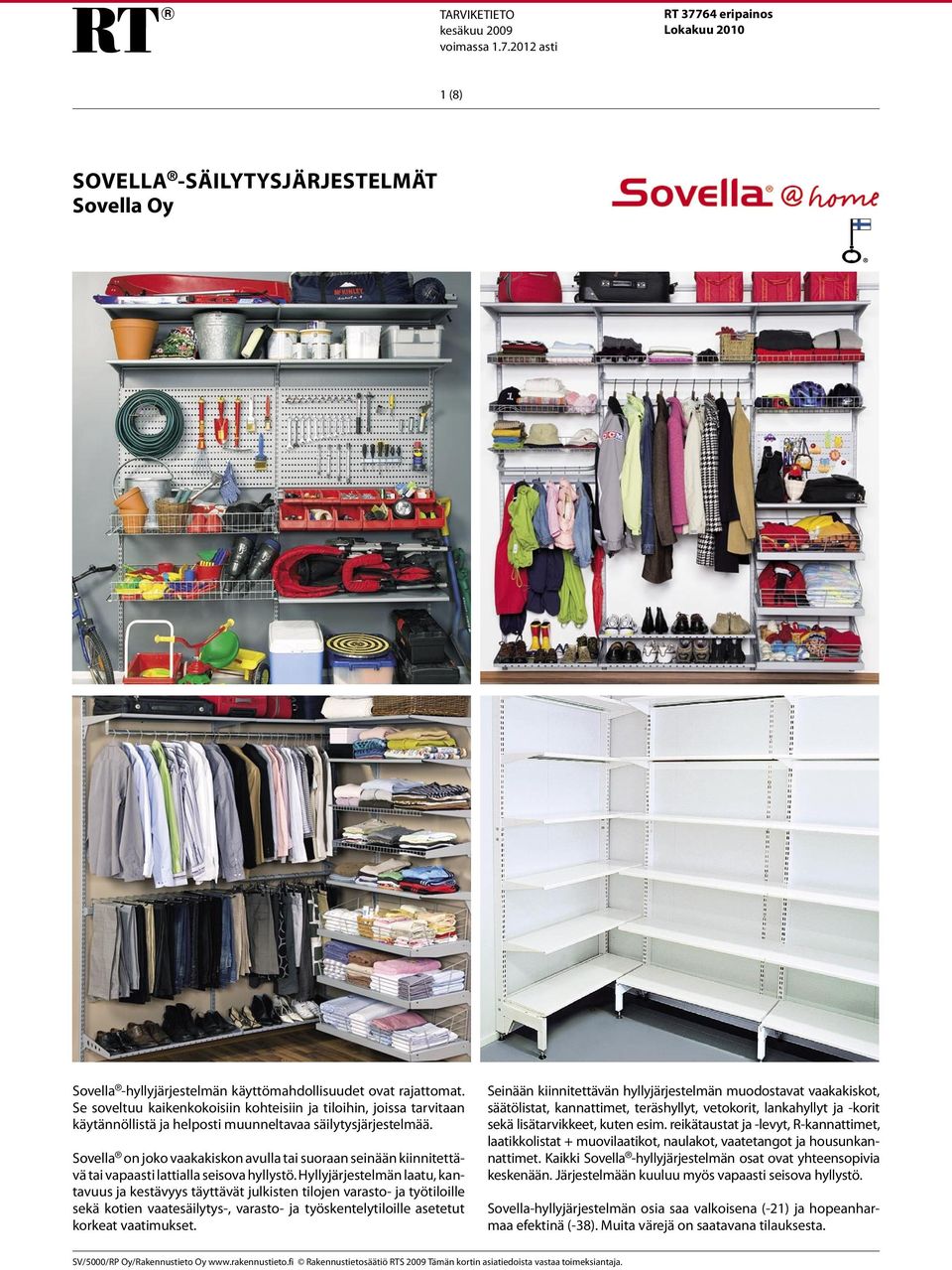 SOVELLA -SÄILYTYSJÄRJESTELMÄT Sovella Oy - PDF Free Download