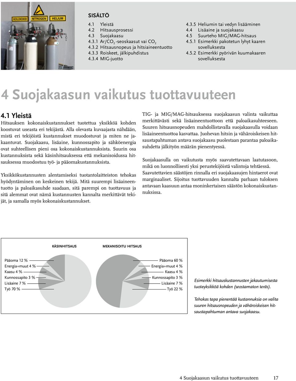 1 Yleistä Hitsauksen kokonaiskustannukset tuotettua yksikköä kohden koostuvat useasta eri tekijästä.