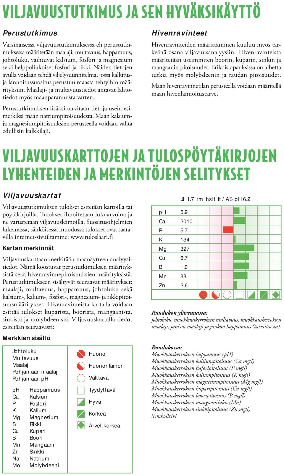 Maalaji ja ultavuustiedot antavat lähtötiedot yös aanparannusta varten. Perustutkiuksen lisäksi tarvitaan tietoja usein esierkiksi aan natriupitoisuudesta.