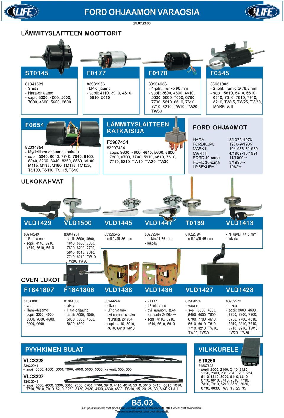 , runko 90 mm - sopii: 3600, 4600, 460, 5600, 6600, 7600, 6700, 7700, 560, 660, 760, 770, 80, TW0, TW0, TW30 8393803 - -joht.