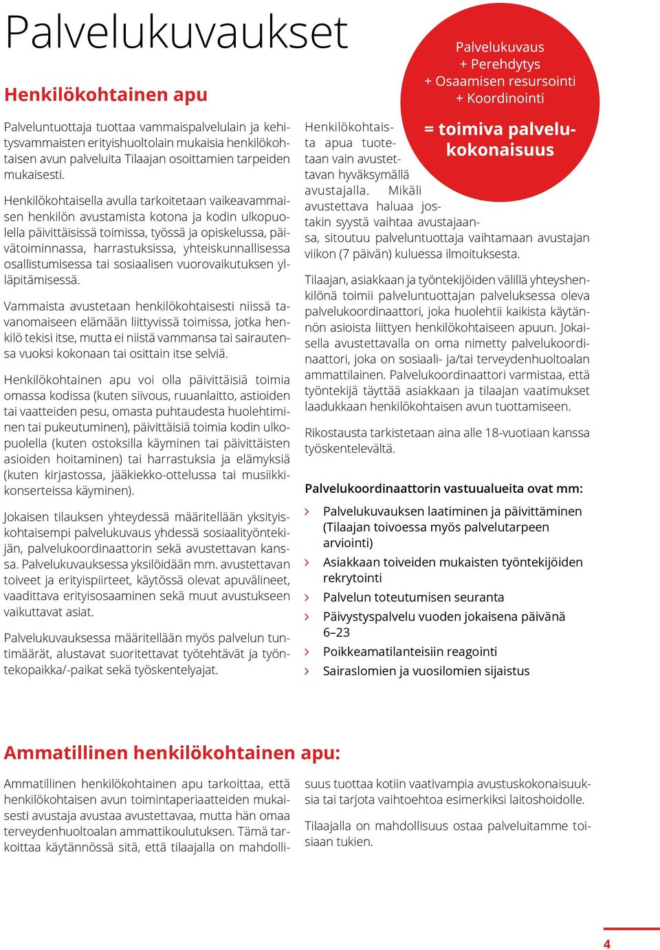 Henkilökohtaisella avulla tarkoitetaan vaikeavammaisen henkilön avustamista kotona ja kodin ulkopuolella päivittäisissä toimissa, työssä ja opiskelussa, päivätoiminnassa, harrastuksissa,