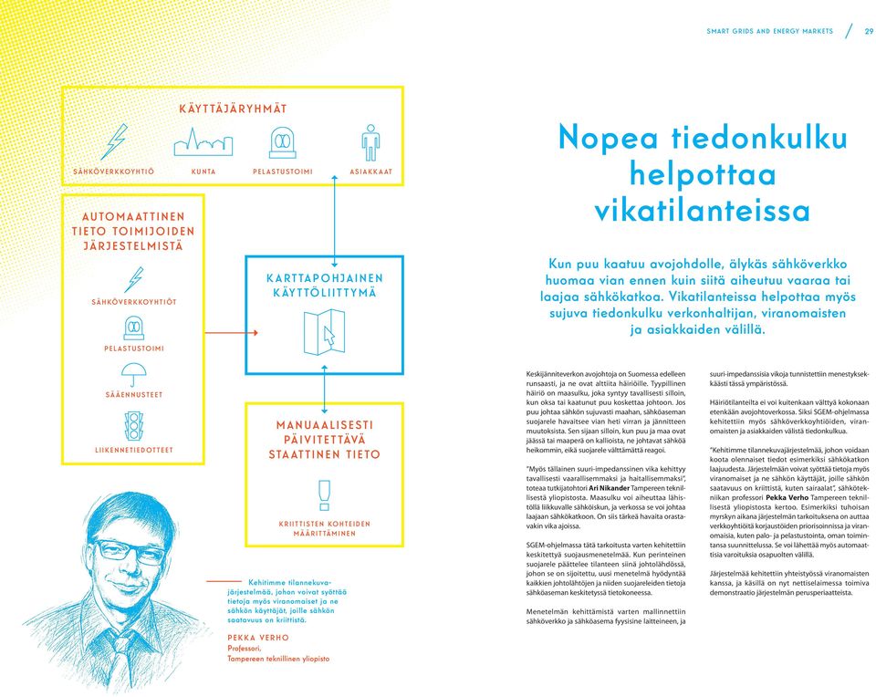 Vikatilanteissa helpottaa myös sujuva tiedonkulku verkonhaltijan, viranomaisten ja asiakkaiden välillä.