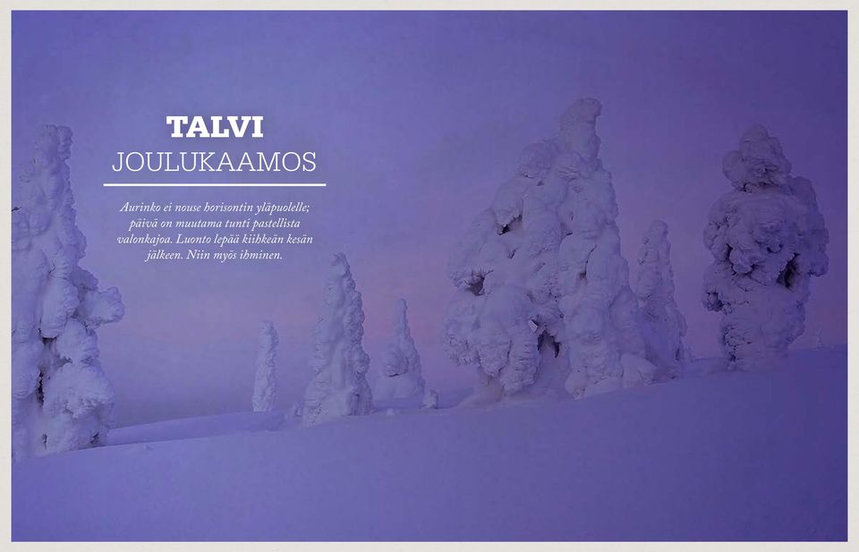tunti pastellista valonkajoa.