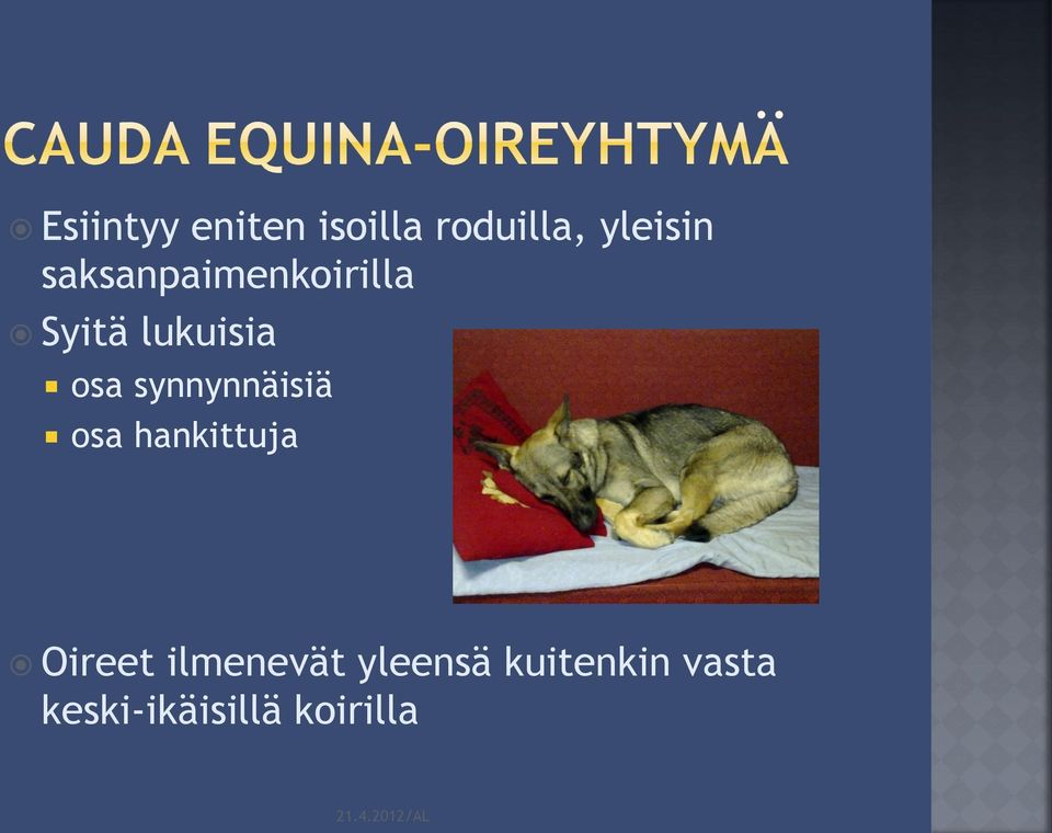 synnynnäisiä osa hankittuja Oireet