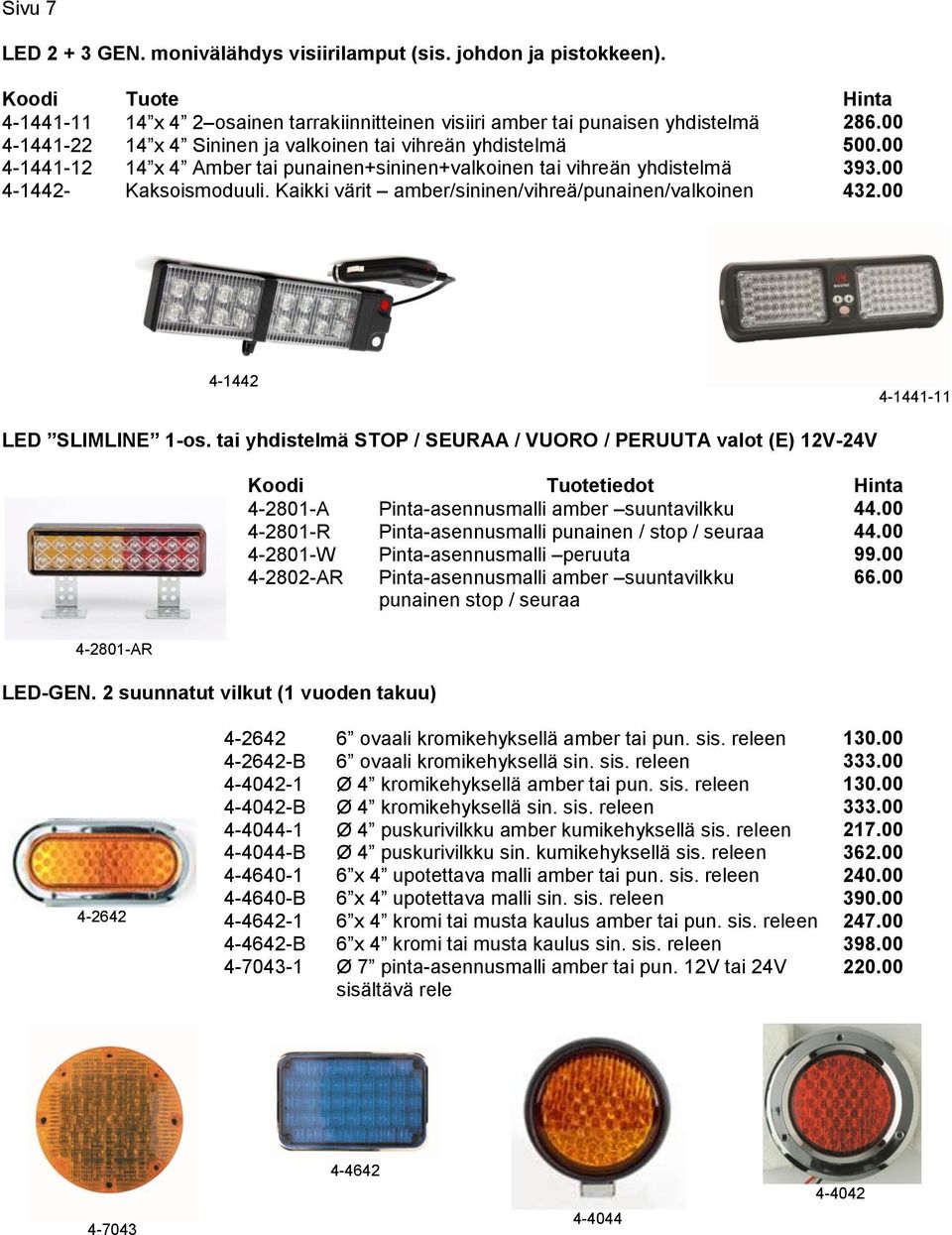 punainen+sininen+valkoinen tai vihreän yhdistelmä Kaksoismoduuli. Kaikki värit amber/sininen/vihreä/punainen/valkoinen 286.00 500.00 393.00 432.00 4-1442 4-1441-11 LED SLIMLINE 1-os.