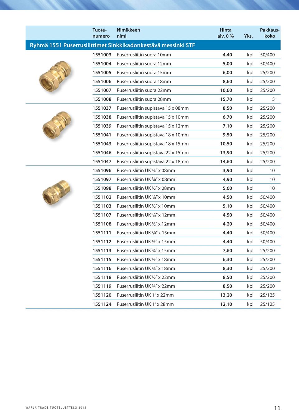 08mm 8,50 kpl 25/200 1551038 Puserrusliitin supistava 15 x 10mm 6,70 kpl 25/200 1551039 Puserrusliitin supistava 15 x 12mm 7,10 kpl 25/200 1551041 Puserrusliitin supistava 18 x 10mm 9,50 kpl 25/200