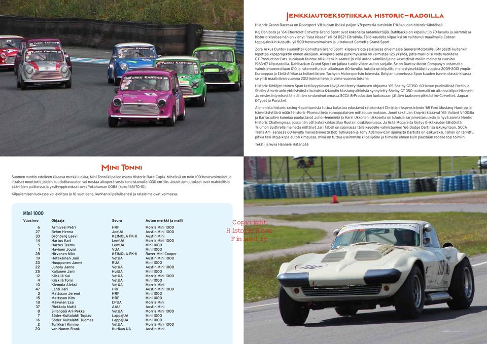 Tällä kaudella kilpuriksi on vaihtunut maailmalla Cobran tappajaksikin kutsuttu yli 500-hevosvoimainen ja ultrakevyt Corvette Grand Sport.