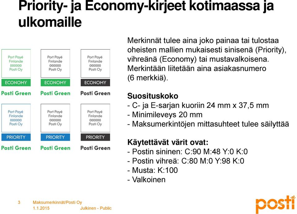 Merkintään liitetään aina asiakasnumero (6 merkkiä).